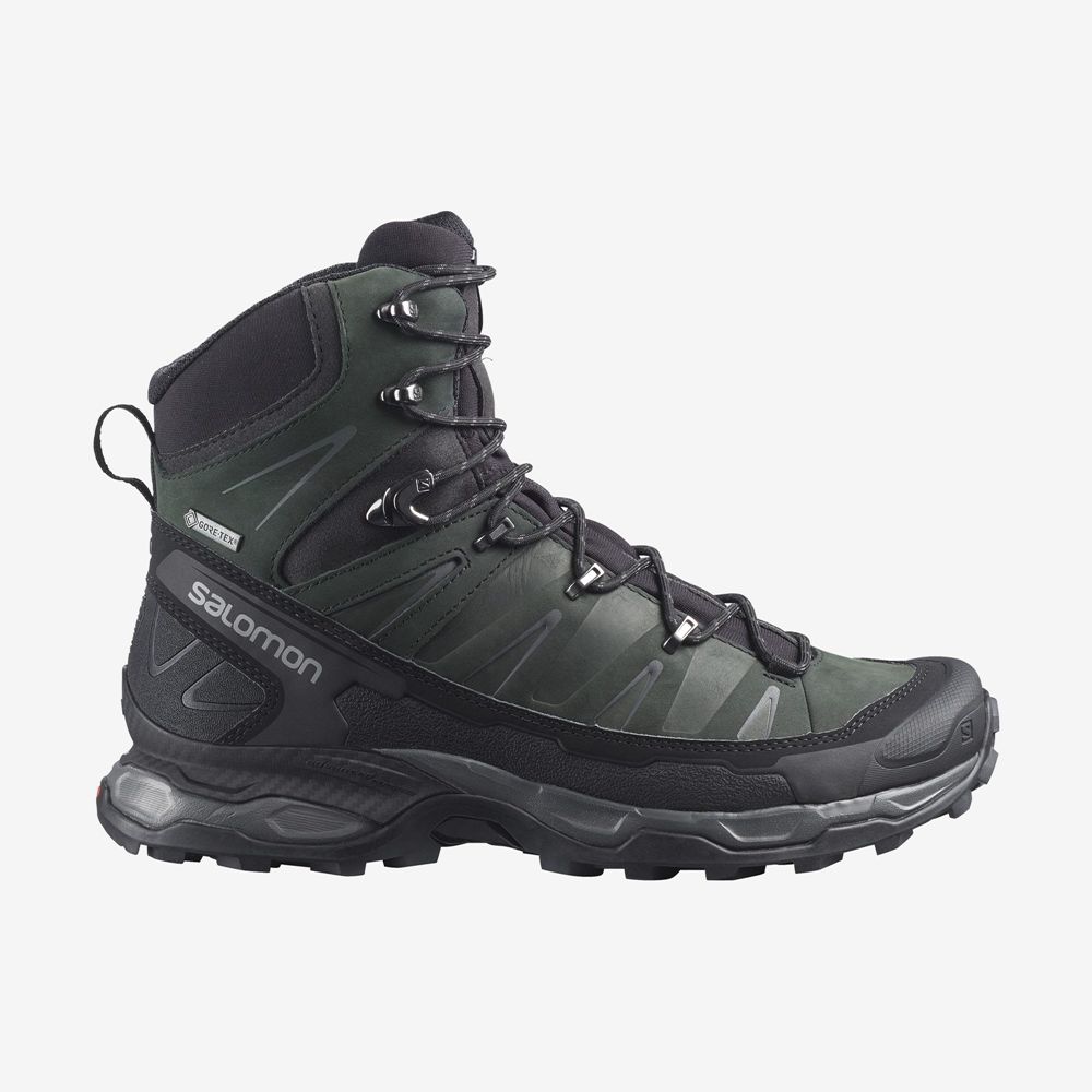 Buty Turystyczne Męskie Salomon X ULTRA TREK GORE-TEX - Zielone - Polska (142-QWAGUB)